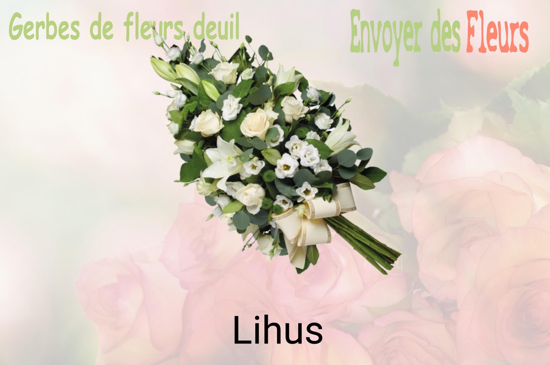 Gerbe de fleurs de deuil livrée à Lihus